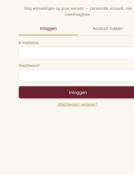 Wijnveiling Scanner interface